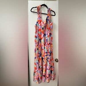 Colorful Abstract Print Dress
